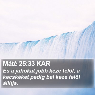 Máté 25:33 KAR Bible Verse Image