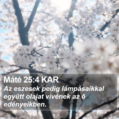 Máté 25:4 KAR Bible Verse Image