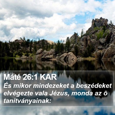 Máté 26:1 KAR Bible Verse Image