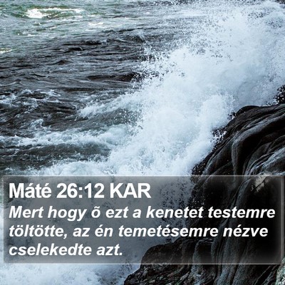 Máté 26:12 KAR Bible Verse Image