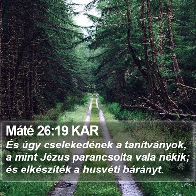 Máté 26:19 KAR Bible Verse Image