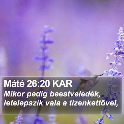 Máté 26:20 KAR Bible Verse Image