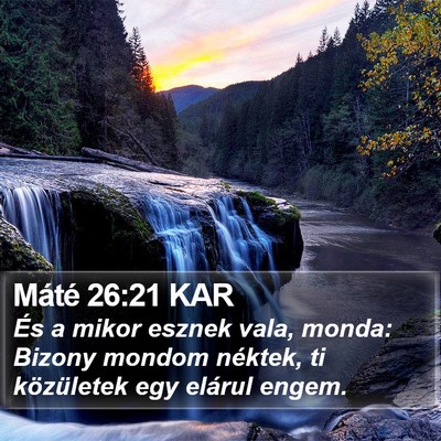 Máté 26:21 KAR Bible Verse Image