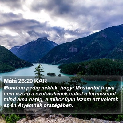 Máté 26:29 KAR Bible Verse Image