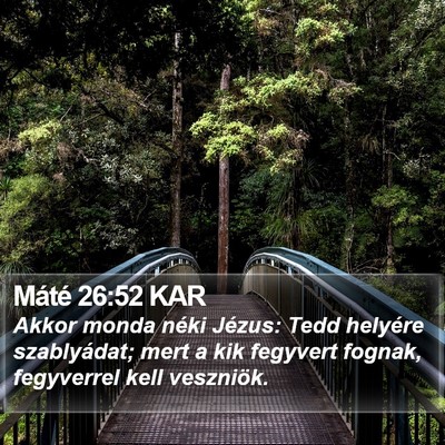 Máté 26:52 KAR Bible Verse Image