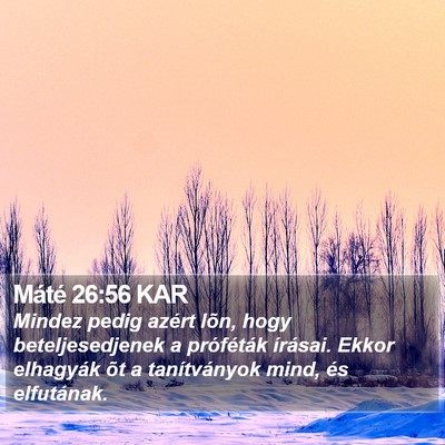 Máté 26:56 KAR Bible Verse Image