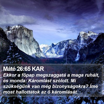 Máté 26:65 KAR Bible Verse Image