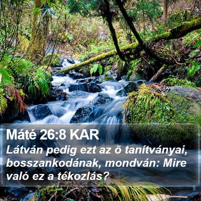 Máté 26:8 KAR Bible Verse Image