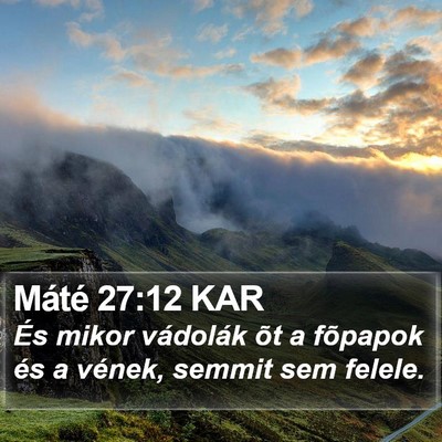 Máté 27:12 KAR Bible Verse Image