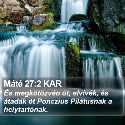 Máté 27:2 KAR Bible Verse Image