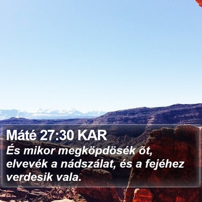 Máté 27:30 KAR Bible Verse Image