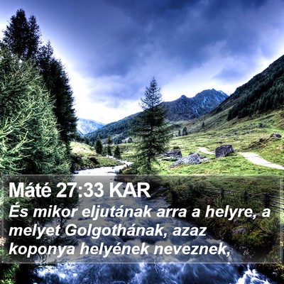 Máté 27:33 KAR Bible Verse Image
