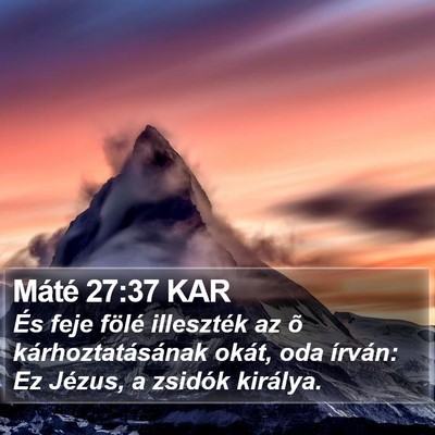 Máté 27:37 KAR Bible Verse Image