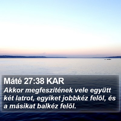 Máté 27:38 KAR Bible Verse Image
