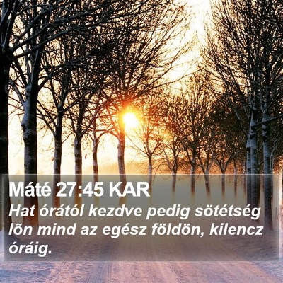 Máté 27:45 KAR Bible Verse Image