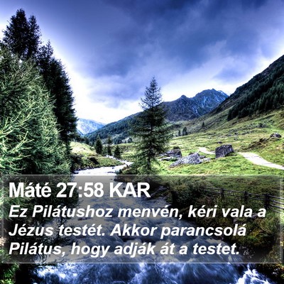 Máté 27:58 KAR Bible Verse Image