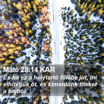 Máté 28:14 KAR Bible Verse Image