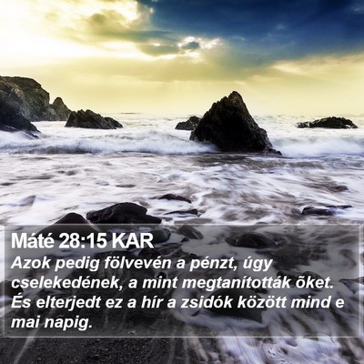 Máté 28:15 KAR Bible Verse Image