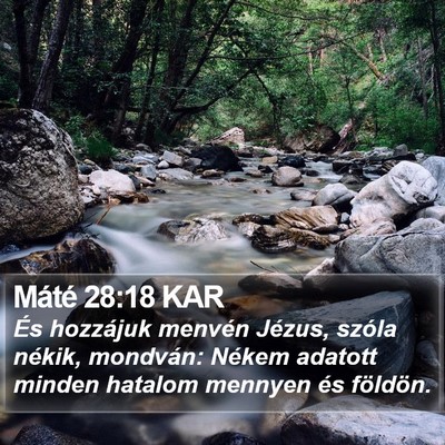 Máté 28:18 KAR Bible Verse Image