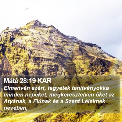 Máté 28:19 KAR Bible Verse Image
