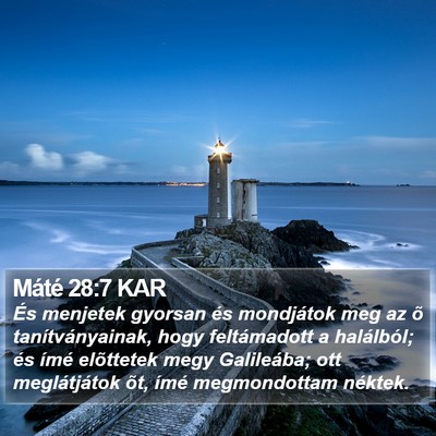 Máté 28:7 KAR Bible Verse Image