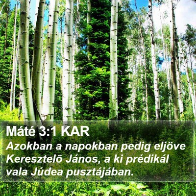Máté 3:1 KAR Bible Verse Image