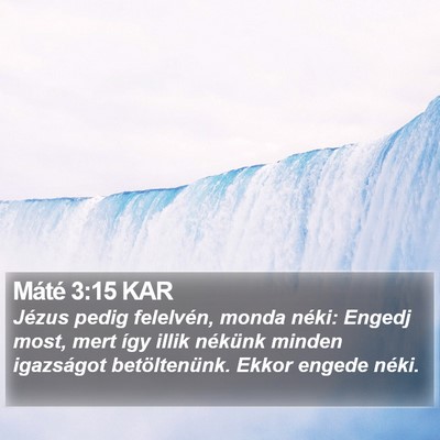 Máté 3:15 KAR Bible Verse Image