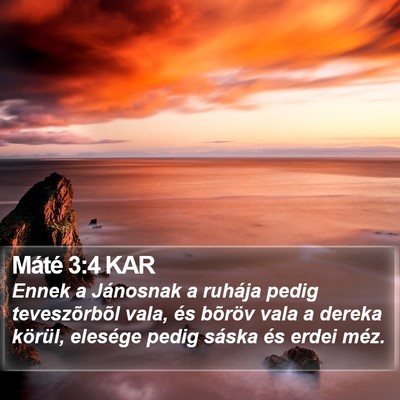 Máté 3:4 KAR Bible Verse Image