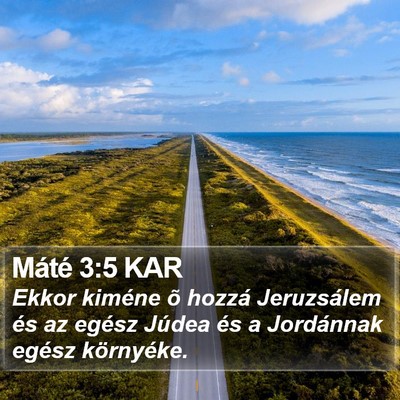 Máté 3:5 KAR Bible Verse Image