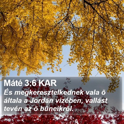 Máté 3:6 KAR Bible Verse Image