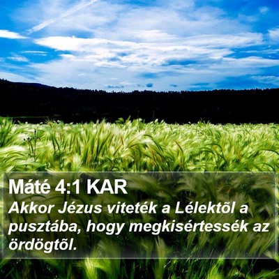 Máté 4:1 KAR Bible Verse Image