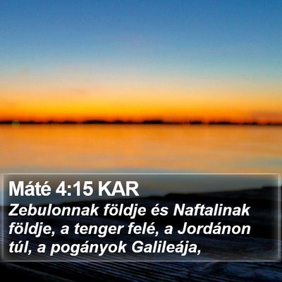 Máté 4:15 KAR Bible Verse Image