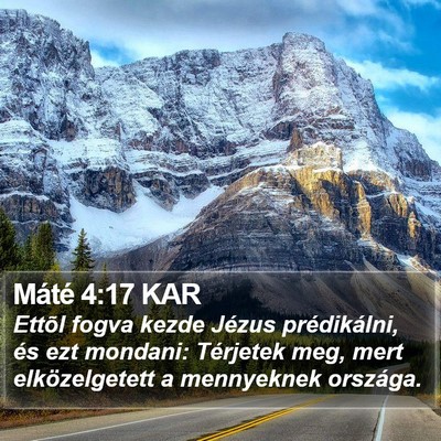 Máté 4:17 KAR Bible Verse Image