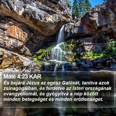 Máté 4:23 KAR Bible Verse Image