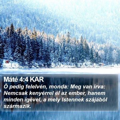 Máté 4:4 KAR Bible Verse Image