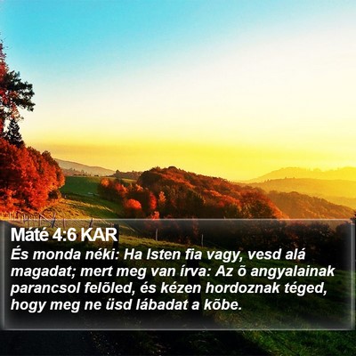 Máté 4:6 KAR Bible Verse Image