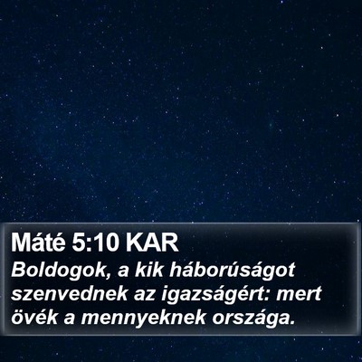 Máté 5:10 KAR Bible Verse Image