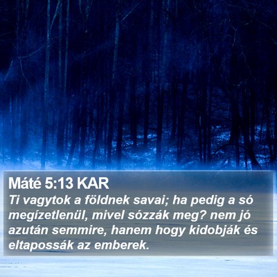 Máté 5:13 KAR Bible Verse Image