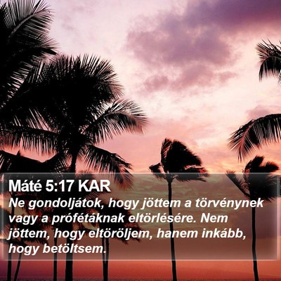 Máté 5:17 KAR Bible Verse Image