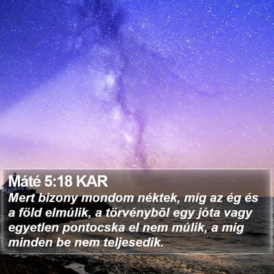 Máté 5:18 KAR Bible Verse Image