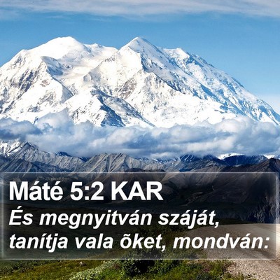 Máté 5:2 KAR Bible Verse Image