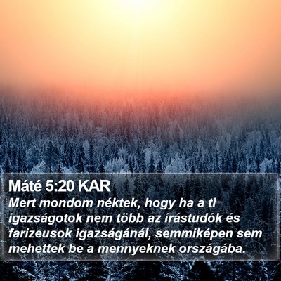 Máté 5:20 KAR Bible Verse Image