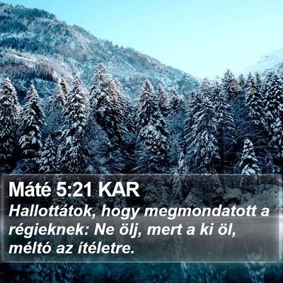 Máté 5:21 KAR Bible Verse Image