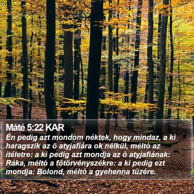 Máté 5:22 KAR Bible Verse Image