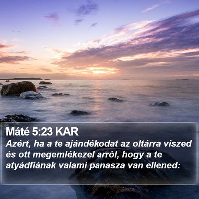 Máté 5:23 KAR Bible Verse Image