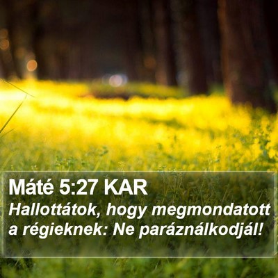 Máté 5:27 KAR Bible Verse Image