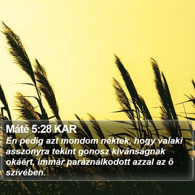 Máté 5:28 KAR Bible Verse Image