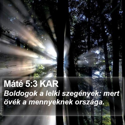 Máté 5:3 KAR Bible Verse Image