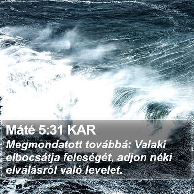 Máté 5:31 KAR Bible Verse Image