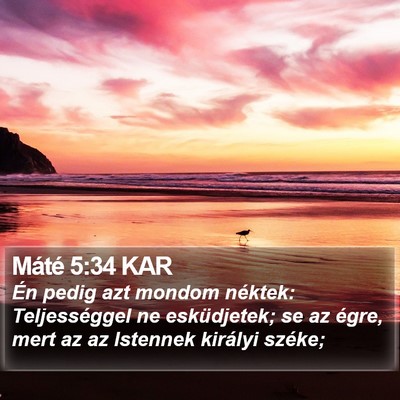 Máté 5:34 KAR Bible Verse Image